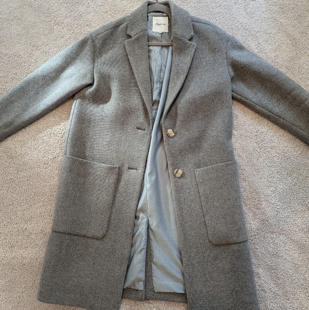 Madewell Elmcourt wool blend coat xs - Picture 3 of 7